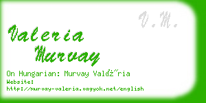 valeria murvay business card